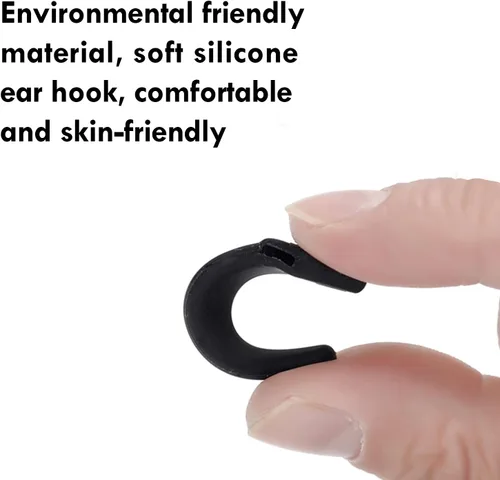 Miniatura 3 de 20 pares de pinzas para las orejas, ganchos antideslizantes de vidrio para las orejas, cómodos cojines de silicona para detrás de la oreja