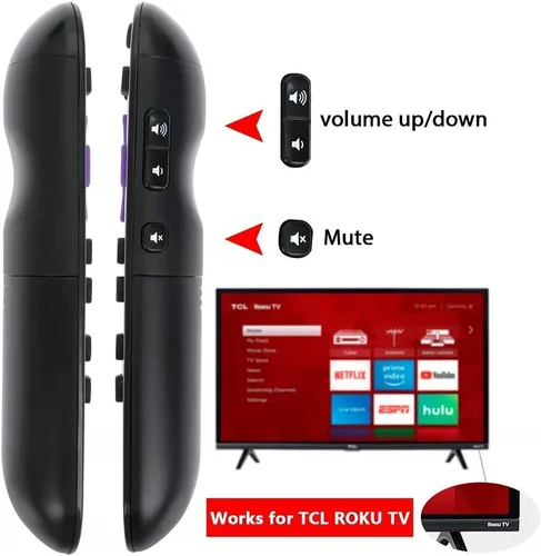 Miniatura 2 de Control remoto apto para TCL Roku TV Remote 32S3750 40FS3750 55UP120 40FS4610R 65US5800 32S3800 28S3750 32S3700 55UP130 50UP130 43UP130 33UP130
