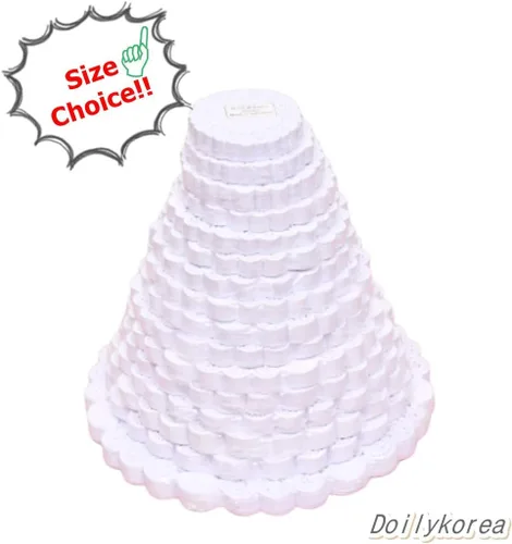 Miniatura 5 de 250 piezas de papel redondo de encaje de 3.5 pulgadas de alta calidad, sin polvo, corte limpio, diseño simple: fiesta/regalo/para tartas/decoración