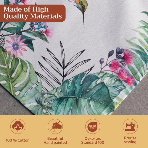 Miniatura 3 de Maison d' Hermine Tropiques - Juego de 4 servilletas 100% algodón suave y cómodo perfectas para cenas familiares, bodas, fiestas de cóctel, cocina