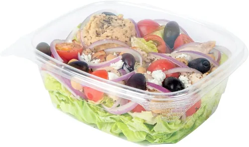 Miniatura 15 de Futura - Recipientes para aperitivos de 5 onzas, 100 recipientes para salsa para microondas, 2 compartimentos, tapa con bisagras, vasos de plástico
