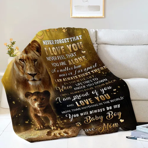 Miniatura 4 de Regalos de Hijo de Mamá, Manta para Mi Hijo de Mamá, Regalo de Navidad y Cumpleaños para Hijos de Mamás - Mantas Tipo Throw de Franela 60" x 80" Al