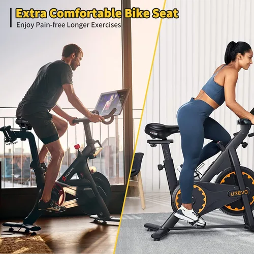 Miniatura 5 de DAWAY C50 - Asiento de bicicleta cómodo de gran tamaño, repuesto extra ancho con cojín de espuma viscoelástica para hombres y mujeres, cómodo