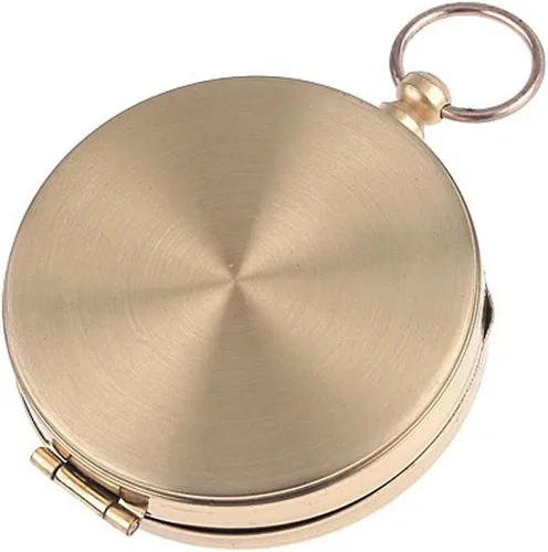 Miniatura 2 de Brújula de bolsillo estilo clásico NICEY, multifunción, para camping, Gratis, Dorado