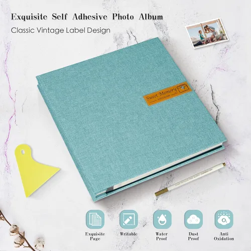 Miniatura 34 de Spbapr Álbum de fotos grande autoadhesivo magnético para manualidades, álbum de fotos DIY para fotos de 4 x 6, 5 x 7, 8 x 10, libro de recuerdos