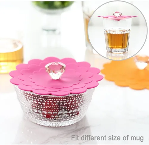 Miniatura 3 de Tapa de silicona extra grande para taza, té, café, tapas universales para tazas, cubierta para bebidas al aire libre