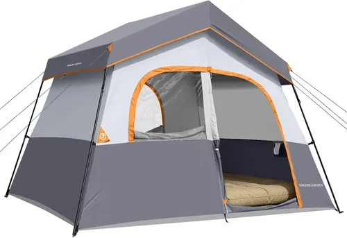 Miniatura 15 de HIKERGARDEN - Tienda de campaña para 6 a 8 personas, tienda de campaña familiar portátil para campamento, tienda de campaña de tela resistente al
