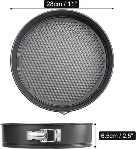 Miniatura 3 de Webake Springform - Molde antiadherente de 11 pulgadas para tartas de queso con parte inferior extraíble, molde grande para hornear para Acción