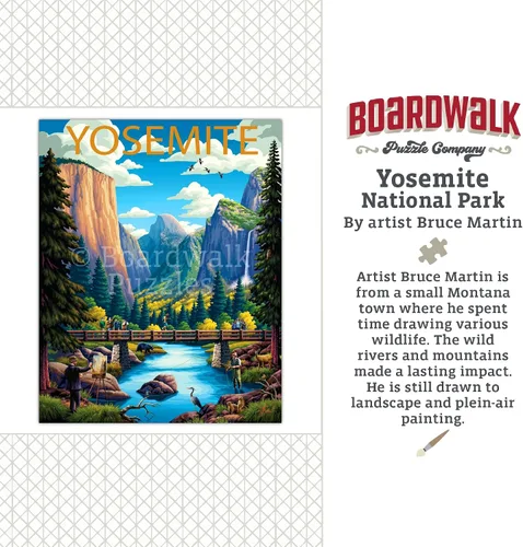 Miniatura 6 de Boardwalk Puzzles Yosemite National Park - Rompecabezas de 1000 piezas para adultos, fabricado en Estados Unidos