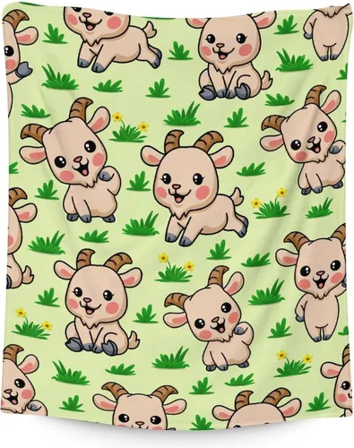 Miniatura 8 de Manta de cabra suave, mullida y cálida, manta pequeña de 30 x 40 pulgadas para sofá, oficina, manta estética amarilla, regalos para niñas y niños