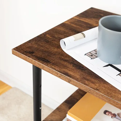 Miniatura 7 de HOOBRO Soporte para impresora, carrito industrial de 3 niveles para impresora debajo del escritorio con estante, estante de almacenamiento móvil
