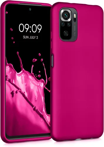 Miniatura 12 de kwmobile Funda compatible con Xiaomi Redmi Note 10 / Note 10S - Funda de silicona TPU metálica suave y delgada - Azul caribeño metálico