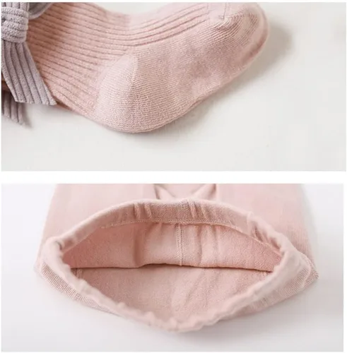 Miniatura 2 de BeiVSlley Paquete de 3 mallas para bebés y niñas, mallas de punto trenzado, medias para niños pequeños, lindas, sin costuras, pantimedias