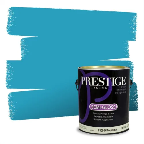 Miniatura 1171 de Pintura Exterior + imprimación PRESTIGE, todo-en-uno, 1 galón, acabado mate, color comparable al Valspar* Royal Gray* VS151-Gris real