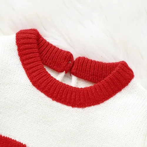 Miniatura 4 de sweetyhouse Traje de Navidad para bebé recién nacido, con estampado de Papá Noel, suéter de punto, ropa cálida de invierno