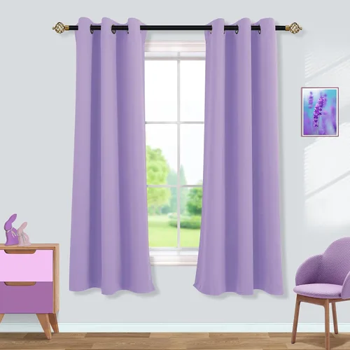 Miniatura 139 de Mrs.Naturall Cortinas Azul Real para Dormitorio, Cortinas Opacas Cortas Medianas Azul Cobalto para Cocina Decoración de Habitación de Adolescentes
