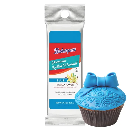 Miniatura 9 de Bakerpan Fondant blanco enrollado prémium para decoración de pasteles, sabor a vainilla, 4.4 onzas (fabricado en Estados Unidos)