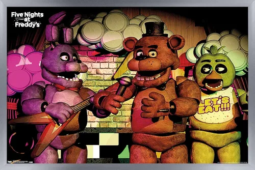 Miniatura 15 de Trends International Five Nights at Freddy's - Póster de pared de banda, 14.725 x 22.375 pulgadas, versión enmarcada de madera de granero