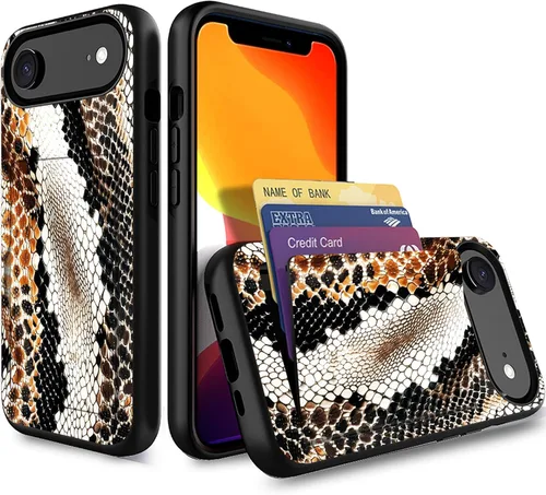 Miniatura 157 de Funda para iPhone Air, funda tipo cartera con ranura para tarjeta oculta, a prueba de golpes, TPU y PC, funda protectora de doble capa para iPhone