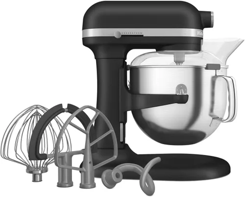 Miniatura 3 de KitchenAid KSM70SK - Mezclador de soporte elevador de tazón de 7 cuartos con batidor de doble borde flexible y accesorio de molinillo de alimentos