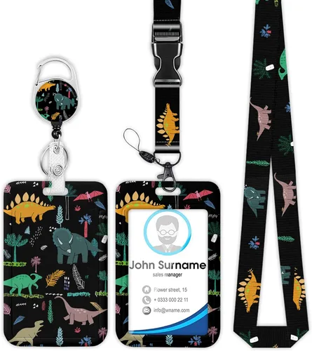 Miniatura 10 de Portatarjetas de concientización sobre autismo con cordón, cordones para insignias de identificación para mujeres, lindo carrete retráctil