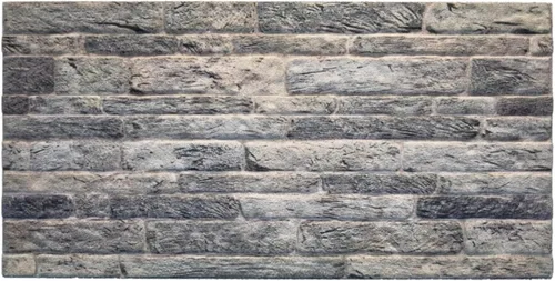 Miniatura 2 de Dundee Deco Paneles de pared 3D de ladrillo sintético, revestimiento de pared gris claro con aspecto de piedra, espuma de poliestireno, muestra