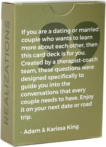 Miniatura 5 de REALIZACIONES Juego de cartas para parejas - 52 Tarjetas de inicio de conversación para parejas, Juego de cita nocturna, Preguntas de construcción
