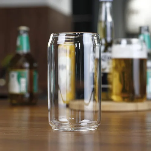 Miniatura 8 de LUXU Vasos de cerveza con forma de lata de 20 onzas, juego de 2 vasos de cerveza artesanales, vasos de cerveza grandes para cualquier bebida