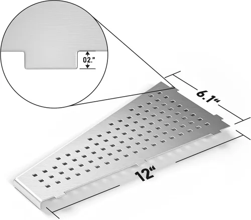 Miniatura 2 de Estante esquinero para ducha, 2 piezas, estantes de baño en forma de trapezoidal de 12 pulgadas para pared de azulejos, estante de acero inoxidable