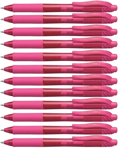 Miniatura 10 de Pentel EnerGel-X - Lapicera de gel líquido retráctil, punta de 0,7 mm de metal, trazo medio, 3 unidades, Verde