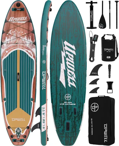 Miniatura 13 de UPWELL Tabla de Paddle Inflable de 10'6"/11'/11'6", Stand Up Paddleboard para Jóvenes y Adultos, Diseño Estable, Accesorios Premium de SUP, Mochila