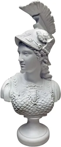 Miniatura 13 de Design Toscano PD72519 Busto escultórico de resina de mármol consolidado de Diana de Versalles, blanco