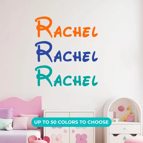 Miniatura 6 de e-Graphic Design Inc Decoración de nombre personalizada, calcomanías de nombre personalizadas para habitación del bebé e interior del hogar