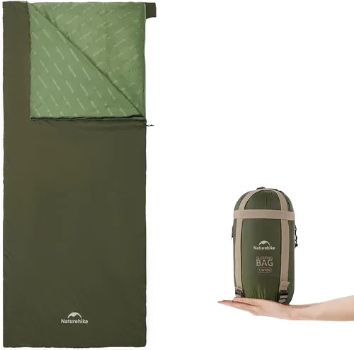 Miniatura 10 de Naturehike Saco de dormir ligero y compacto, sobre de 59 ℉/32 ℉, ultraligero para mochilero, portátil, impermeable, con saco de compresión para frío