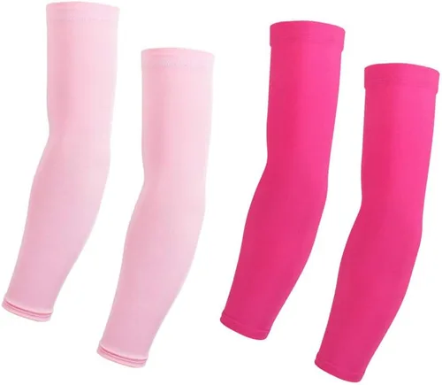 Miniatura 14 de Mangas de brazo para mujeres y hombres, ciclismo armwarmers verano protección solar UV 2 pares (azul+azul claro)
