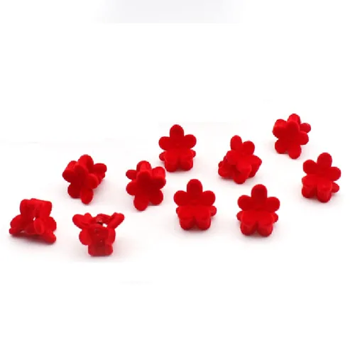 Miniatura 4 de 30 pinzas de terciopelo rojo para el cabello, con forma de corazón, flor, flequillo, pinzas pequeñas para el cabello, pinzas de plástico