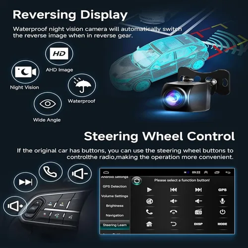 Miniatura 5 de PHEZEN Estéreo de coche con pantalla táctil de 7 pulgadas compatible con Ford Edge 2007-2010, Android 13 Doble DIN Radio de coche con Carplay