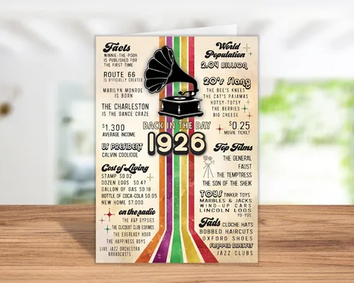 Miniatura 6 de Katie Doodle Tarjeta de cumpleaños número 100 – (hecha en Estados Unidos) – Tarjeta de cumpleaños de 100 años (5 x 7 pulgadas, interior en blanco)