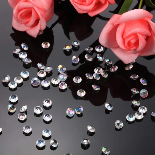 Miniatura 4 de 10000 cristales transparentes de mesa de boda para centro de mesa Confetti, diamantes de imitación acrílicos, diamantes de imitación