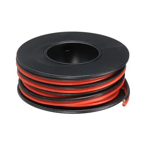 Miniatura 12 de MECCANIXITY Alambre de calibre 14, 2 conductores, alambre de silicona paralelo de 14 AWG, alambre trenzado de alambre de cobre estañado, carrete