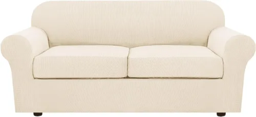 Miniatura 66 de H.VERSAILTEX - 3 fundas de sofá elásticas para 2 cojines de sofá. Fundas para muebles de sala de estar (funda base más 2 fundas de cojín de asiento)