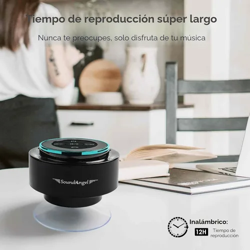 Miniatura 3 de XLEADER, Altavoz de ducha profesional actualizado, altavoz Bluetooth impermeable IPX7 certificado, con ventosa, cordón de silicona, sonido