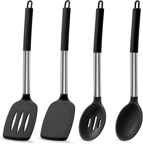 Miniatura 7 de LIANYU Juego de utensilios de cocina de 6 piezas, juego de utensilios de cocina de silicona para utensilios de cocina antiadherentes, utensilios