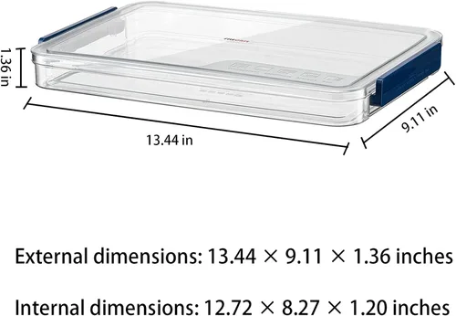 Miniatura 6 de Almacenamiento de papel para álbumes de recortes A4, caja de almacenamiento de fotos, caja de archivo de plástico (azul)