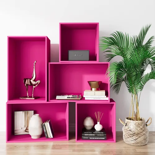 Miniatura 2 de LACHEERY Papel tapiz rosa intenso para dormitorio, papel tapiz texturizado mate, 12 x 160 pulgadas, papel adhesivo rosa magenta para armarios