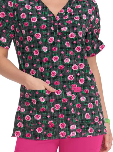 Miniatura 3 de KOI Betsey Johnson B126PR - Camiseta médica Canola para mujer