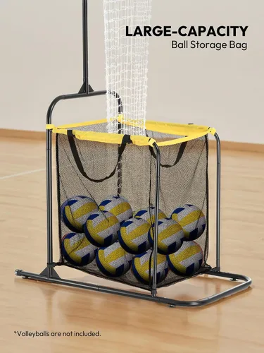 Miniatura 6 de A11N SPORTS Red de entrenamiento de voleibol ajustable con 5 ángulos y ajustes de altura, equipo de entrenamiento de voleibol portátil con 2 modos