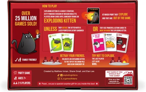 Miniatura 6 de Exploding Kittens Edición original – 2 – 5 jugadores – A partir de 7 años – 15 minutos para jugar – Juego de cartas de alto riesgo – Juego