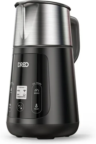 Miniatura 9 de Dreo Espumador de Leche [Actualizado], Espumador Eléctrico Todo en Uno para Café, Espumador Automático de Nivel de Arte de Laté de 15oz/450ml, Gris