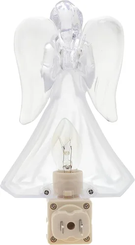 Miniatura 5 de Creative Hobbies Luz nocturna Heavenly Glow Angel - Incluye 5 W C7 y enchufe giratorio con interruptor de encendido/apagado